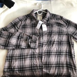 AE NWT Amazingly Soft Grey Flannel Size  XL